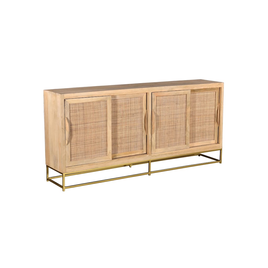 Bengal Manor Natural Cane 4 Sliding Door Sideboard