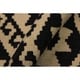 preview thumbnail 6 of 5, Sims Black/Ivory Hand-Woven Kilim Wool Rug - 5'2 x 6'6 - 5'2" x 6'6" - 5'2" x 6'6"