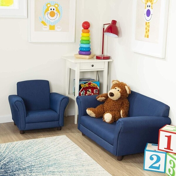 Melissa & Doug Childs Sofa Denim Childrens Furniture
