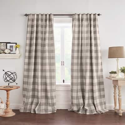 Buy Grey Check Curtains Drapes Online At Overstock Our Best