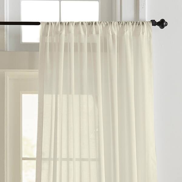Shop Asher Cotton Voile Sheer Window Curtain Free Shipping On