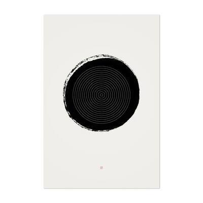 Noir Gallery Minimal Zen Archery Abstract Unframed Art Print/Poster