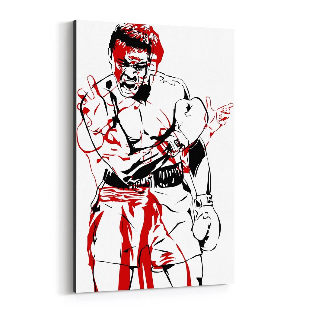 Noir Gallery Bruce Lee Muhammad Ali Canvas Wall Art Print