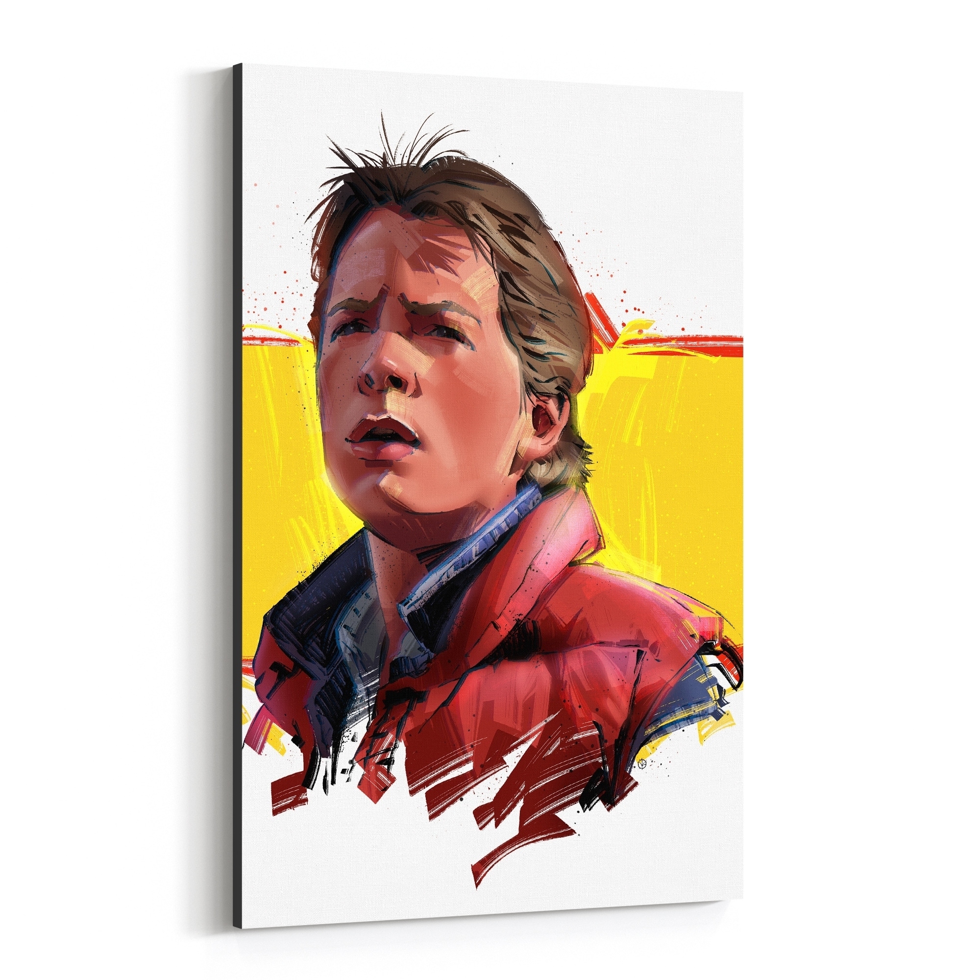 Art Poster 5 Pieces 3D Canvas Painting Back to The Future Conference Decoration 100x50cm Frameless
