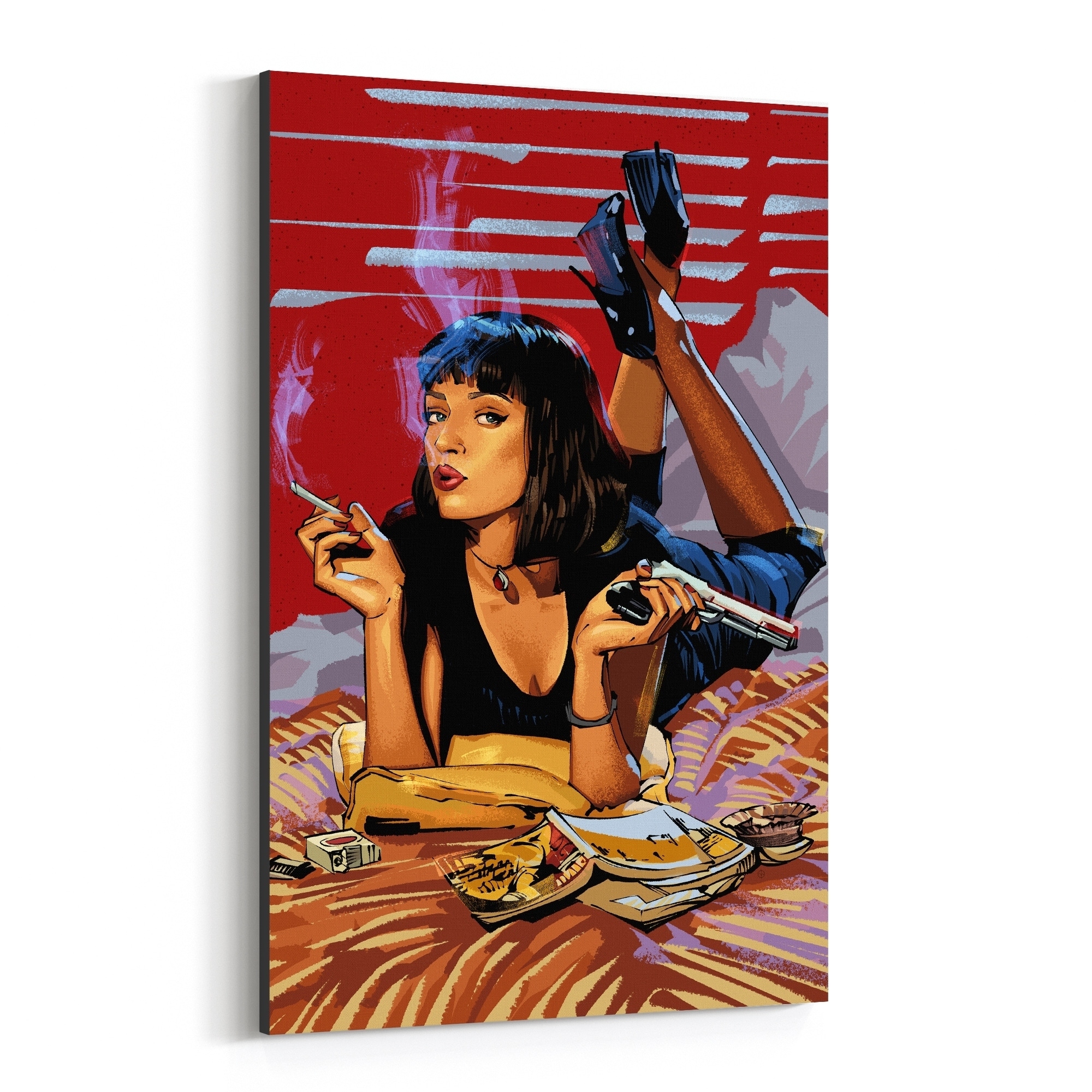 Noir Gallery Mia Wallace Pulp Fiction Movie Canvas Wall Art Print Overstock 28775722