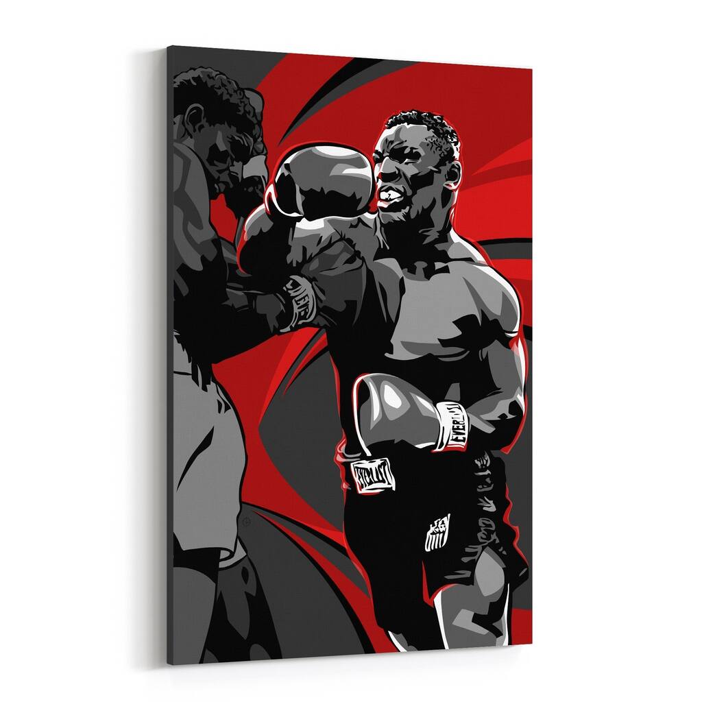 Noir Gallery Mike Tyson Boxing Sports Canvas Wall Art Print