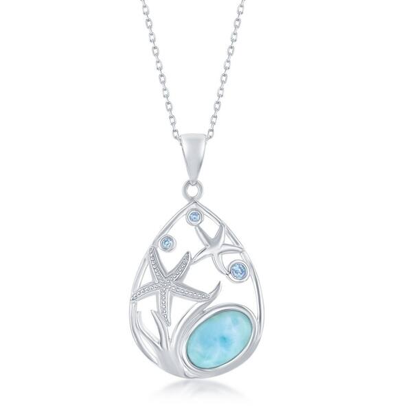 Sterling Silver Polished & Oxidized Wavy Chain Slide Pendant Sterling Silver Polished & Oxidized Wavy Chain Slide Pendant