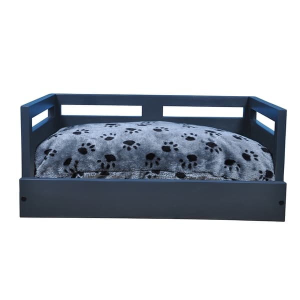 Shop Iconic Pet Wooden Pet Bed With Removable Cushion Antique