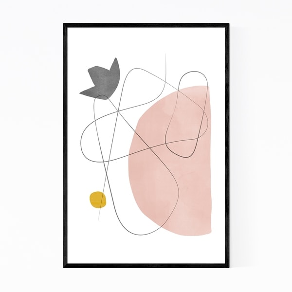 Noir Gallery Pastel Abstract Minimal Shapes Framed Art Print