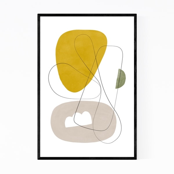 Noir Gallery Pastel Abstract Minimal Shapes Framed Art Print