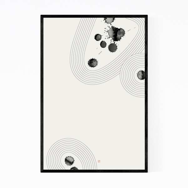 Noir Gallery Abstract Minimal Black & White Framed Art Print