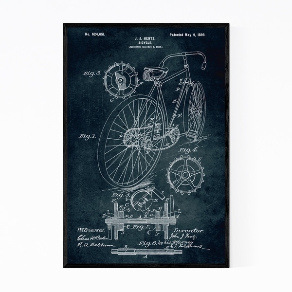 Noir Gallery Bicycle Patent Print Framed Art Print