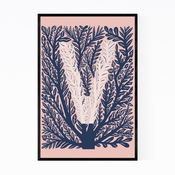 Noir Gallery Alphabet Letter V Monogram Framed Art Print