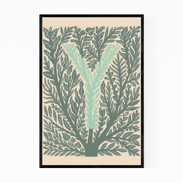 Noir Gallery Alphabet Letter Y Monogram Framed Art Print