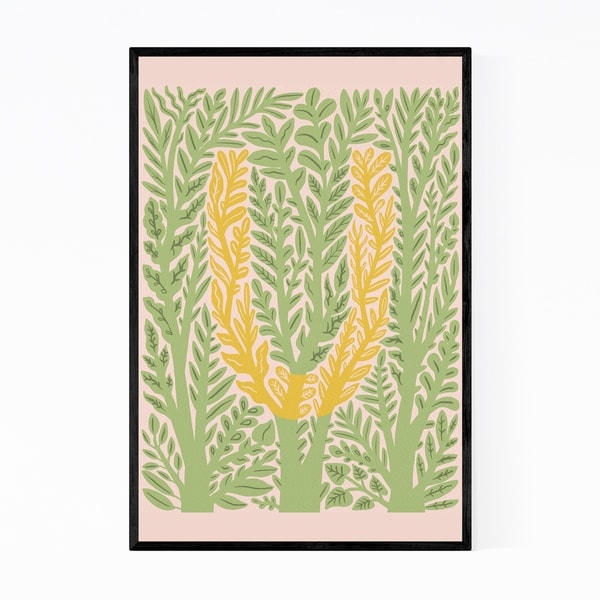 Noir Gallery Alphabet Letter U Monogram Framed Art Print