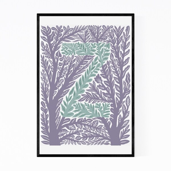 Noir Gallery Alphabet Letter Z Monogram Framed Art Print