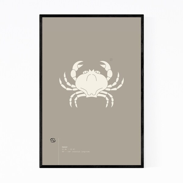 Noir Gallery Cancer Star Sign Astrology Minimal Framed Art Print