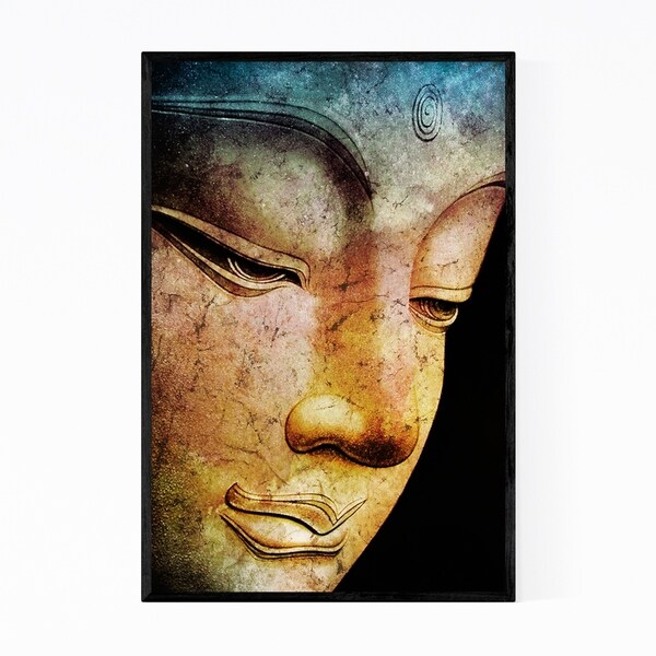 Noir Gallery Calm Buddha Illustration Framed Art Print