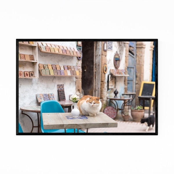 Noir Gallery Cats Morocco Cafe Framed Art Print