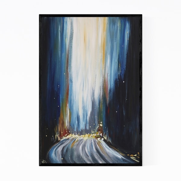 Noir Gallery Urban Abstract Cityscape Painting Framed Art Print
