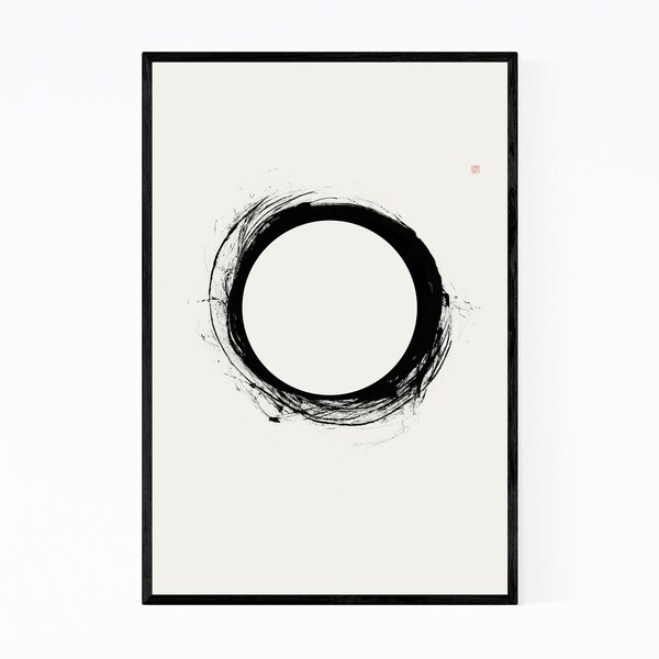 Noir Gallery Solar Eclipse Abstract Minimal Framed Art Print