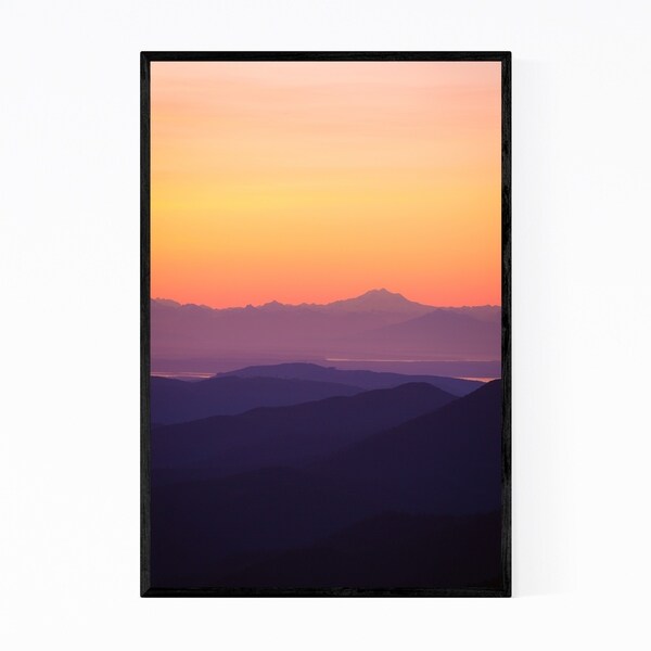 Noir Gallery Olympic Mountains Landscape Framed Art Print