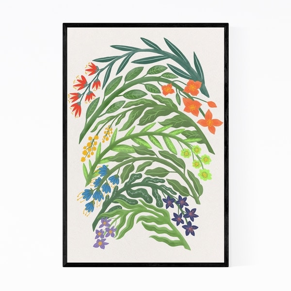 Noir Gallery Floral Botanical Pattern Nature Framed Art Print