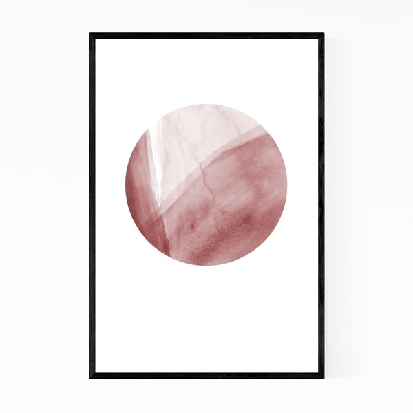 Noir Gallery Abstract Watercolor Moon Pink Framed Art Print