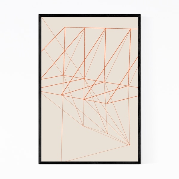 Noir Gallery Minimal Geometric Line Drawing Framed Art Print