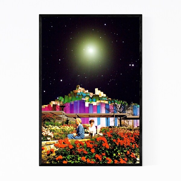 Noir Gallery Floral Botanical Space Feminine Framed Art Print