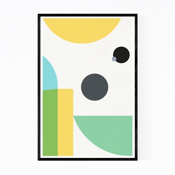 Noir Gallery Pastel Abstract Minimal Geometric Framed Art Print