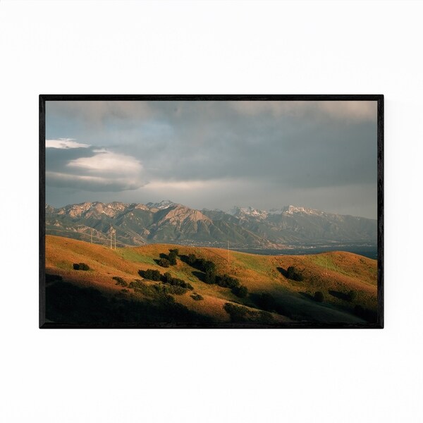 Noir Gallery Salt Lake City Utah Mountains Framed Art Print