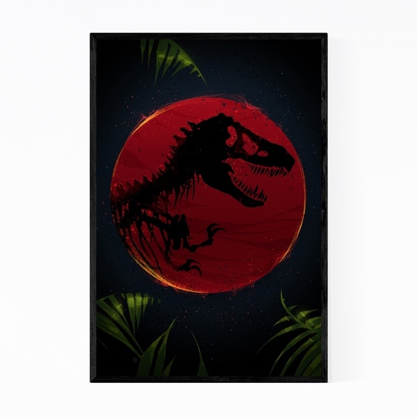 Noir Gallery Jurassic Park Movie Framed Art Print