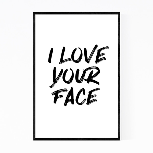 Noir Gallery Cute Love Typography Quote Framed Art Print