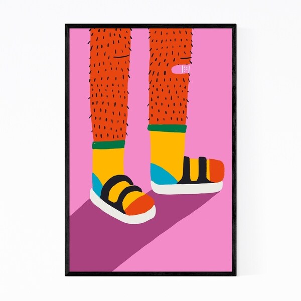 Noir Gallery Feminism Leg Hair Illustration Framed Art Print