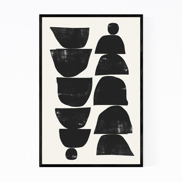 Noir Gallery Nordic Abstract Minimal Acrylic Framed Art Print