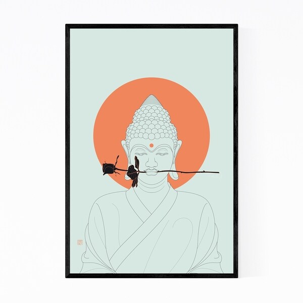 Noir Gallery Buddha Minimal Illustration Framed Art Print