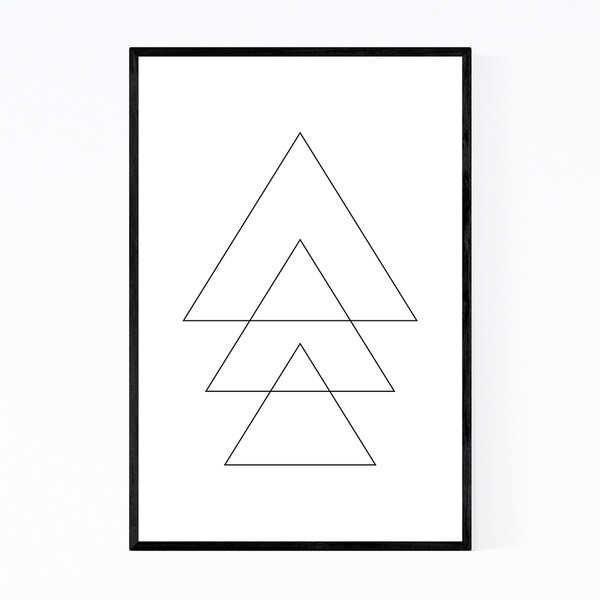 Noir Gallery Simple Abstract Minimal Geometric Framed Art Print