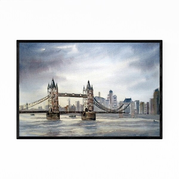 Noir Gallery London Tower Bridge Painting Framed Art Print