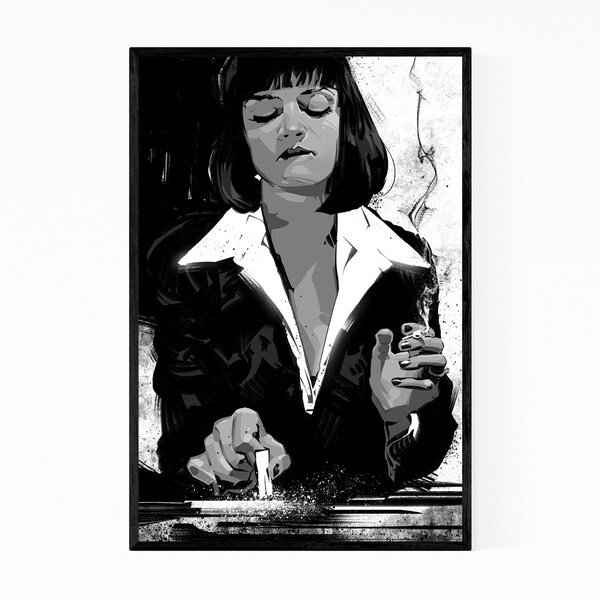 Noir Gallery Mia Wallace Pulp Fiction Movie Framed Art Print