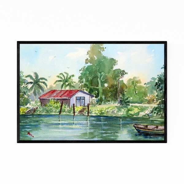 Noir Gallery Suriname Landscape Painting Framed Art Print