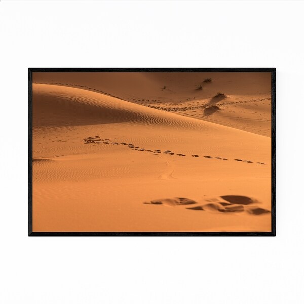 Noir Gallery Sahara Desert Footprints Sand Framed Art Print