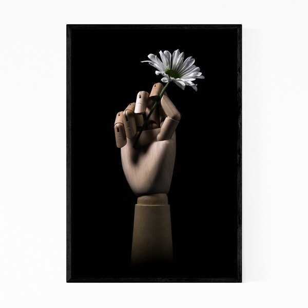 Noir Gallery Daisy Floral Botancial Photography Framed Art Print