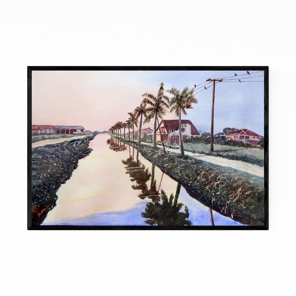 Noir Gallery Paramaribo Coastal Landscape Framed Art Print