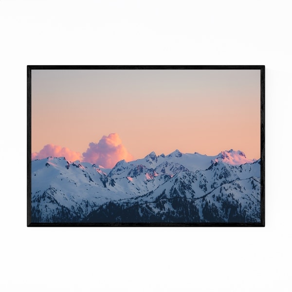 Noir Gallery Olympic Mountains Sunset Nature Framed Art Print
