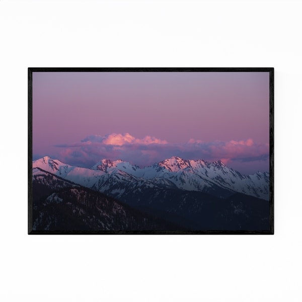 Noir Gallery Olympic Mountains Sunset Nature Framed Art Print