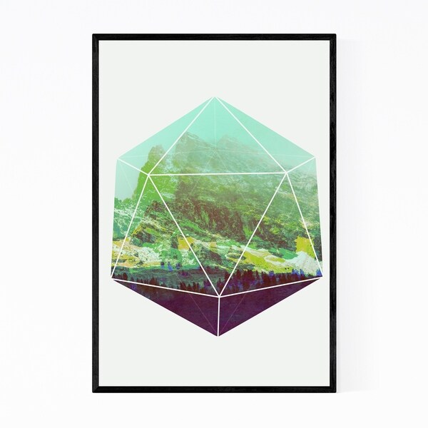 Noir Gallery Minimal Geometric Terrarium Illustration Framed Art Print