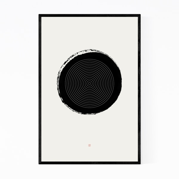 Noir Gallery Minimal Zen Archery Abstract Framed Art Print