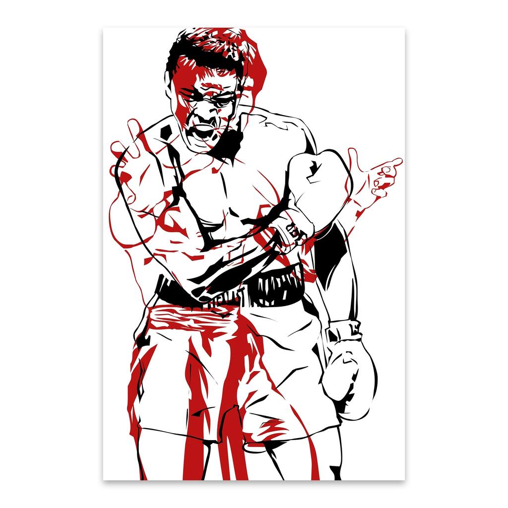 Noir Gallery Bruce Lee Muhammad Ali Metal Wall Art Print