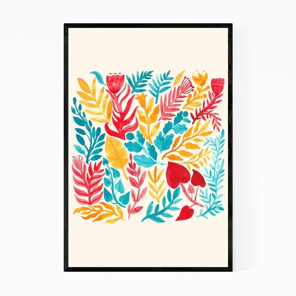Noir Gallery Floral Botanical Illustration Framed Art Print